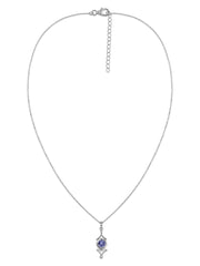 Natural Tanzanite Necklace in Silver