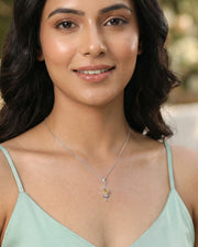 Regal Natural Citrine Necklace in Silver