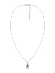 Citrine Hamsa Protection Pendant with Chain