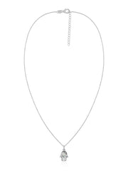 Natural Ethiopian Opal Hamsa Protection Pendant with Chain