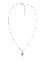 Peridot Hamsa Protection Pendant with Chain