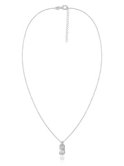 Ethiopian Opal Geometric Silver Pendant with Chain