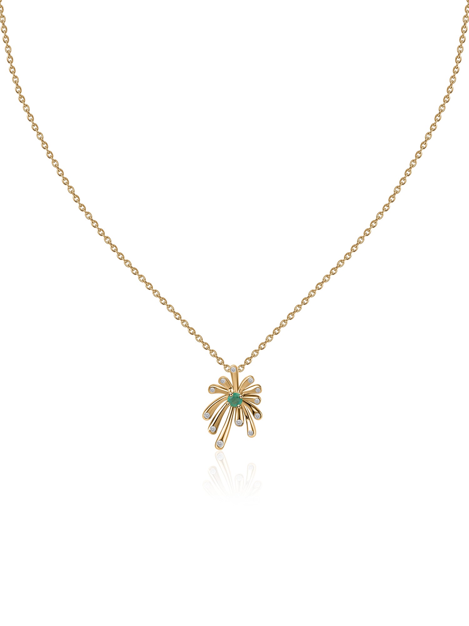 Luminous Natural Emerald Sparkles Pendant