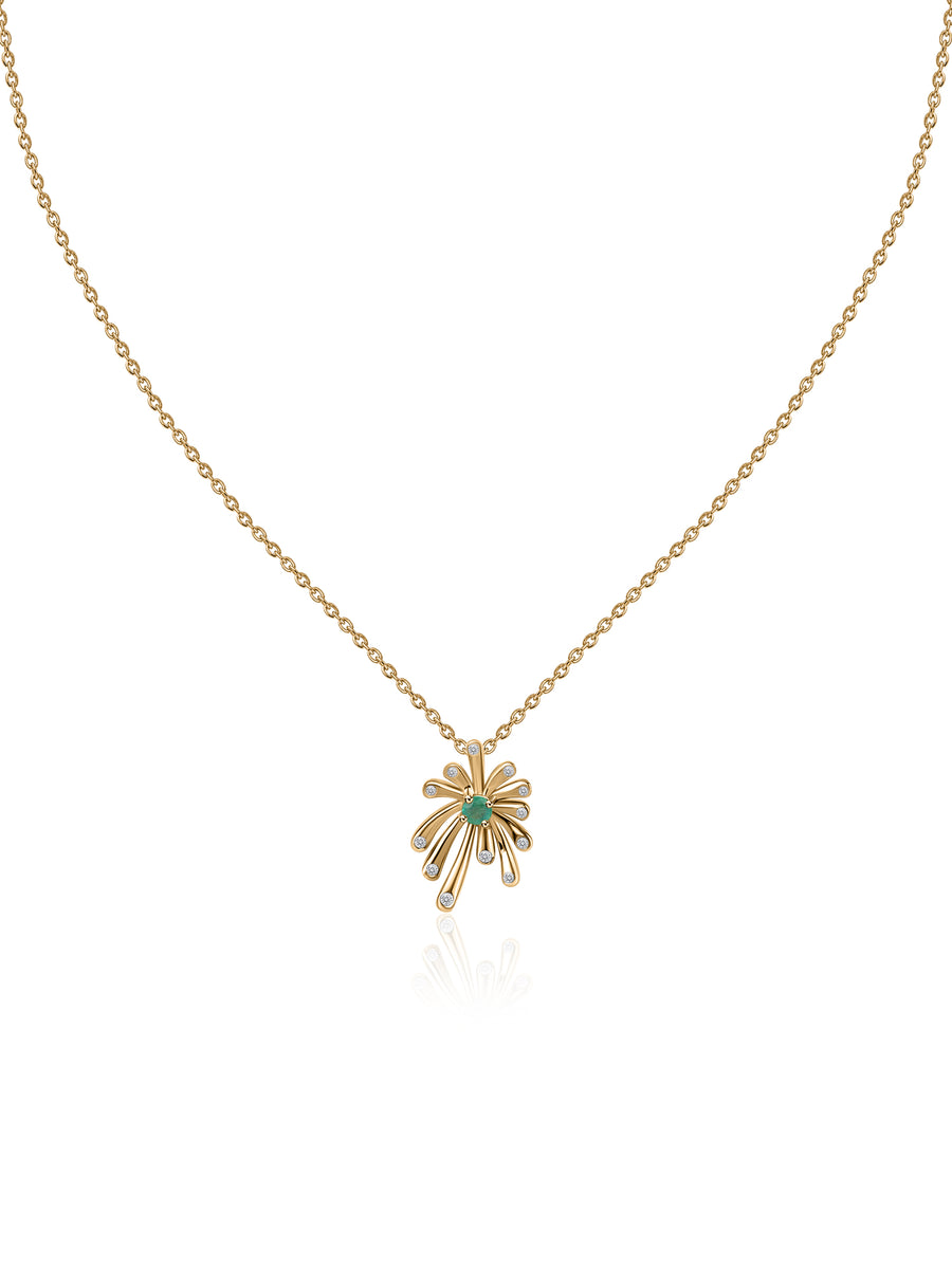 Luminous Natural Emerald Sparkles Pendant