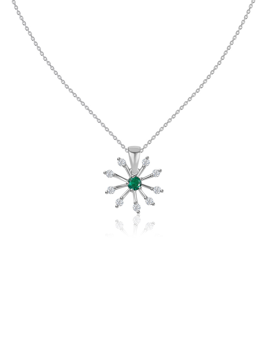 Starry Nights Emerald Pendant For Women