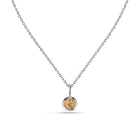 Natural Citrine Silver Solitaire Pendant for Women