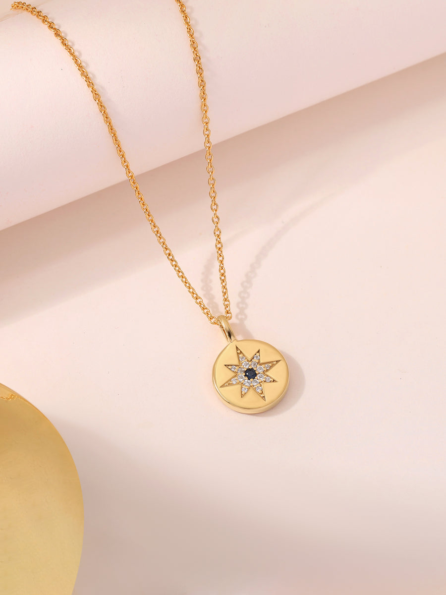 Mother Of Pearl Smiley Pendant With Chain