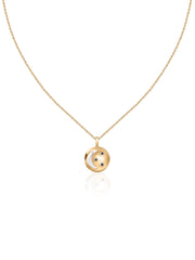 Mother Of Pearl Smiley Pendant With Chain