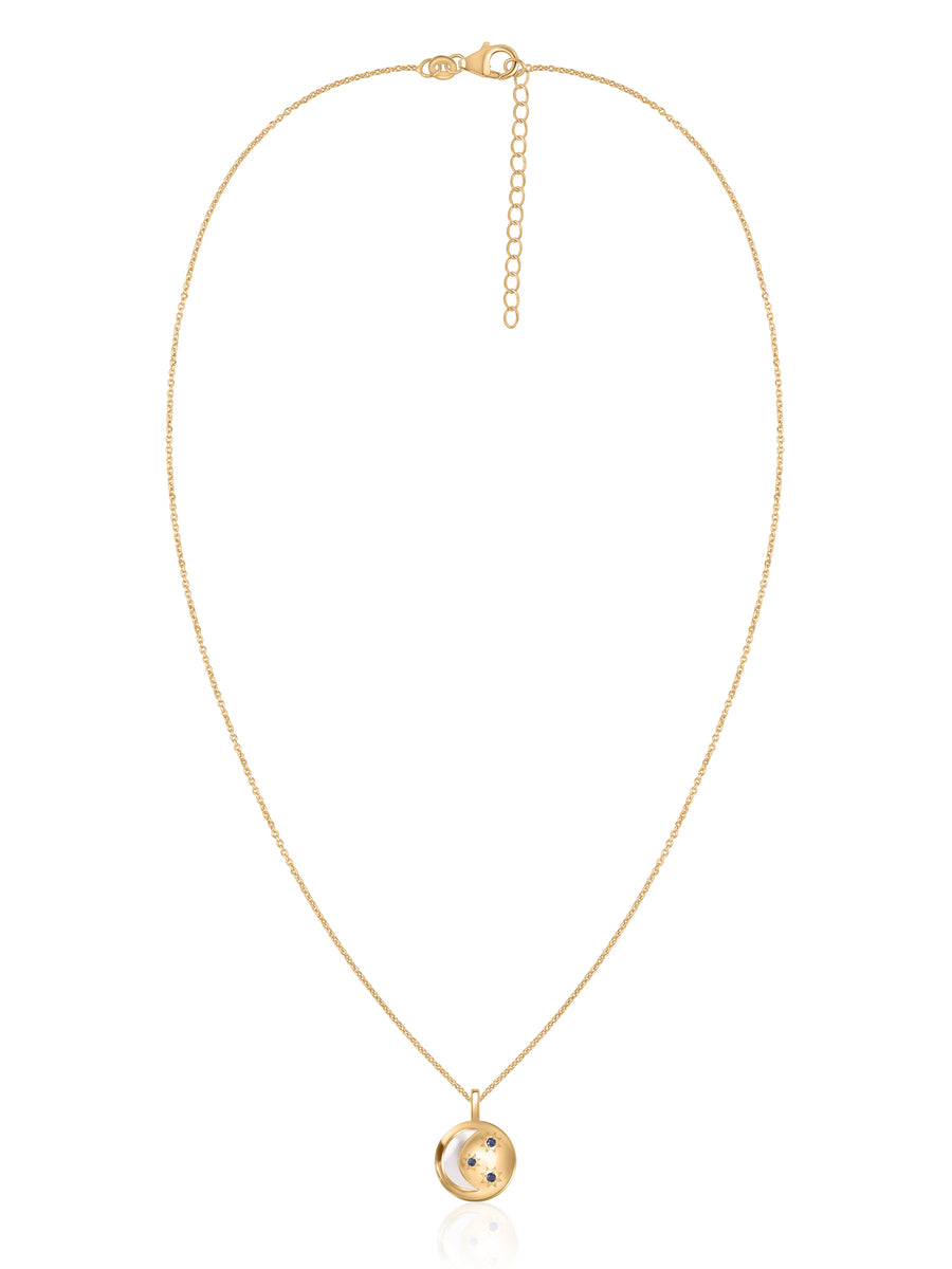 Mother Of Pearl Smiley Pendant With Chain