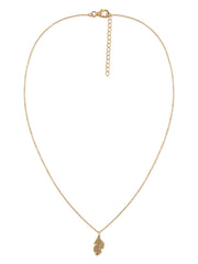 Whispering Leaf Gold Pendant With Chain
