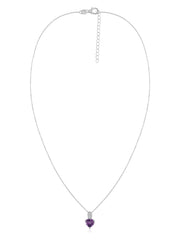 Violet Promise African Amethyst Heart Pendant