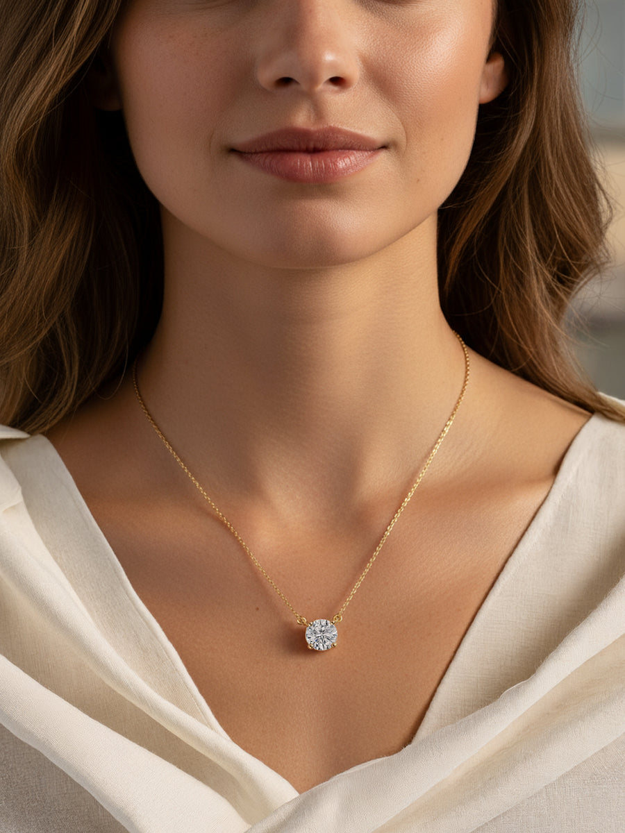 Radiant 1 Carat Lab Grown Diamond Necklace