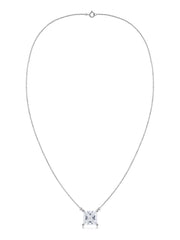 Regal Princess Cut Lab Grown Diamond Necklace