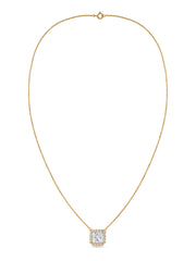 Princess 1 Carat Lab Diamond Gold Necklace
