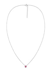 Natural Pink Tourmaline Solitaire Gold Necklace