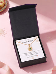 Emerald Flower Pendant For Women