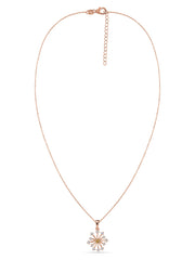 Snowflake Natural Citrine Gold Pendant With Chain