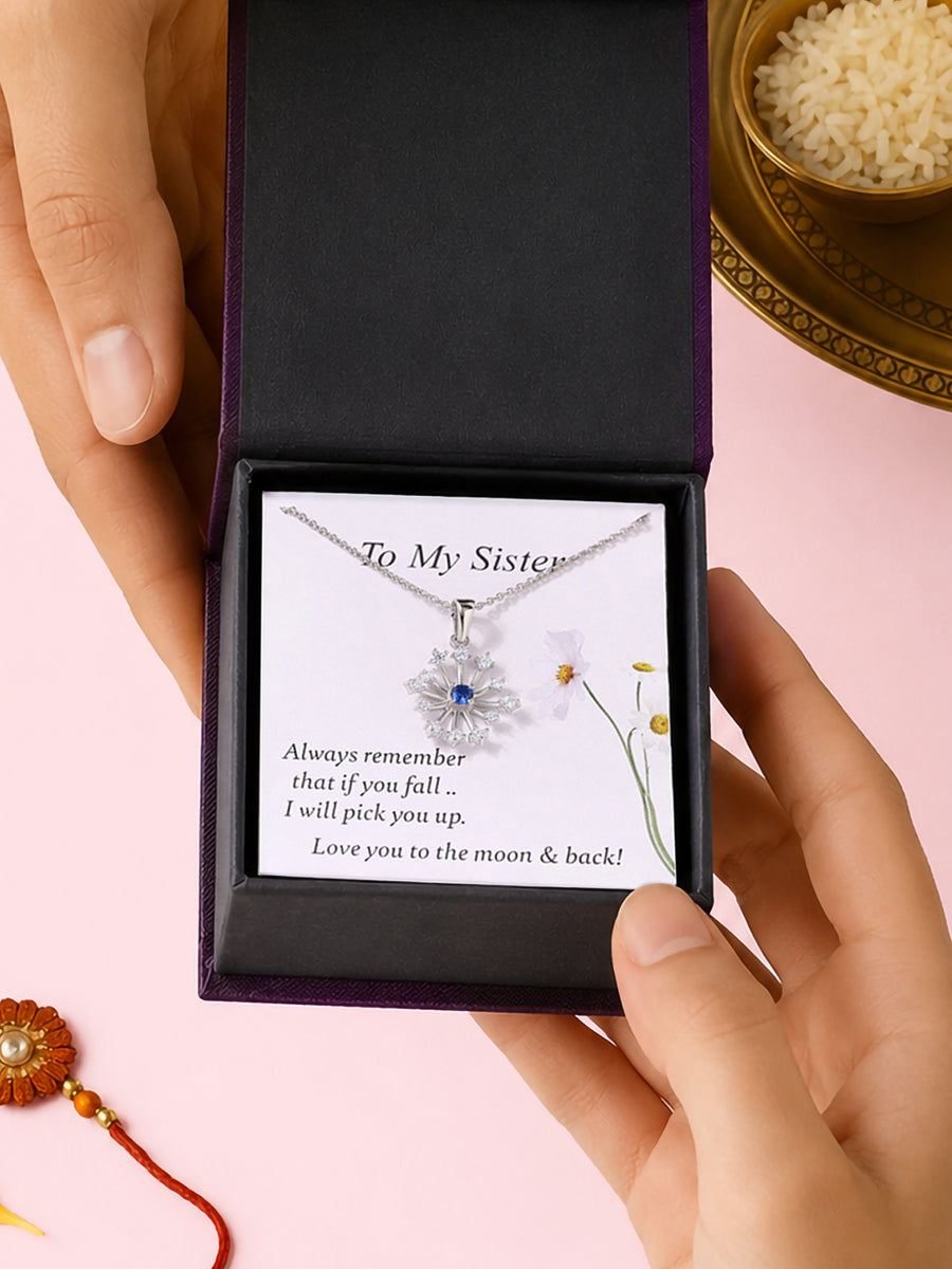 Sparkles Blue Sapphire Pendant For Women