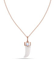 Rock Crystal Gold Pendant with Chain