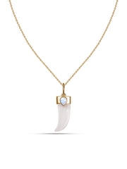 Rock Crystal Gold Pendant with Chain