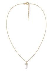 Rock Crystal Gold Pendant with Chain