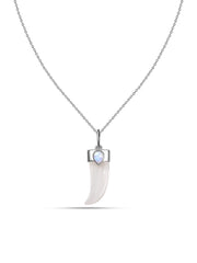 Rock Crystal Gold Pendant with Chain