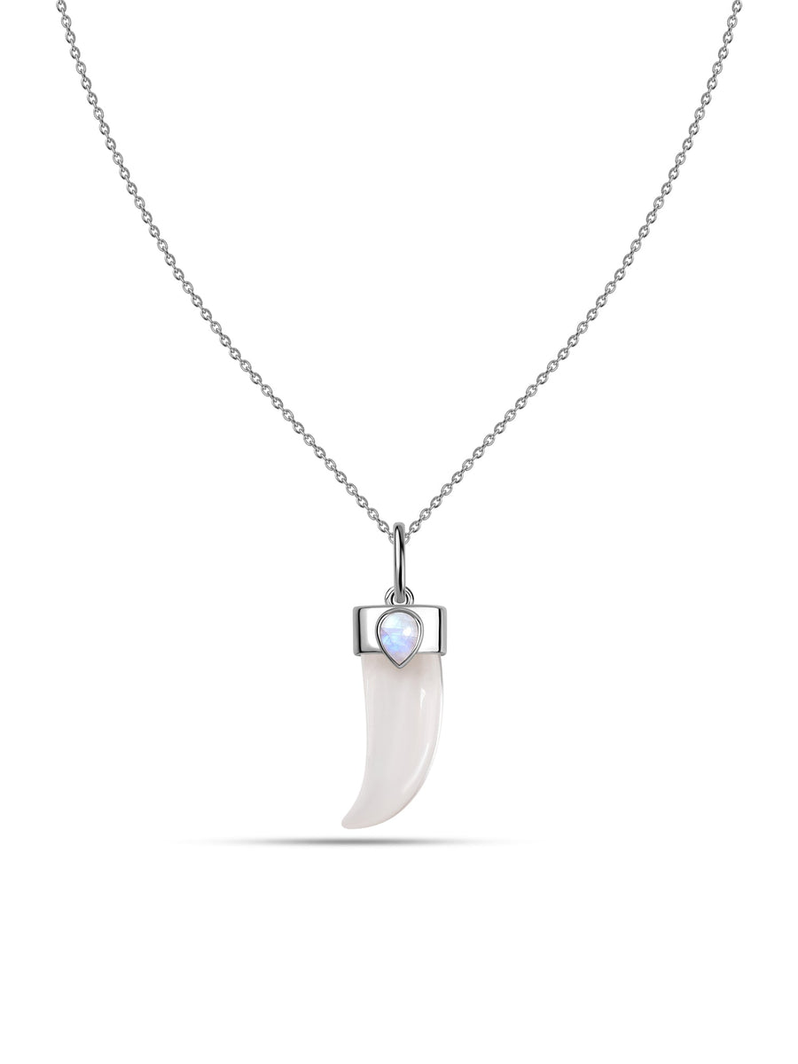 Rock Crystal Gold Pendant with Chain