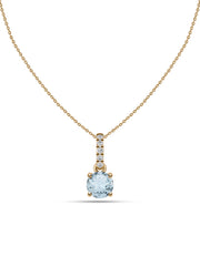 Celestial Glow Sky Blue Topaz Silver Pendant