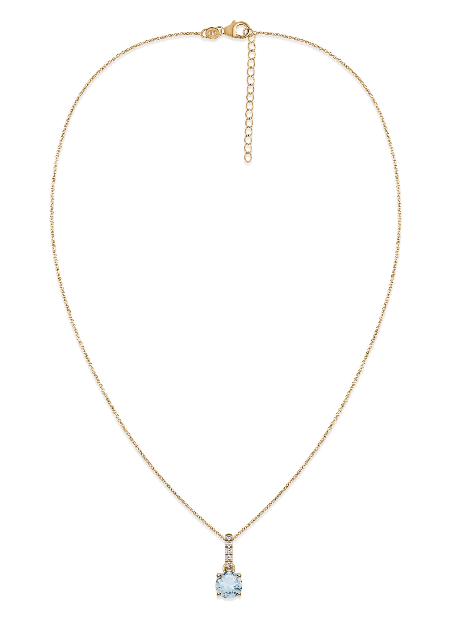 Celestial Glow Sky Blue Topaz Silver Pendant