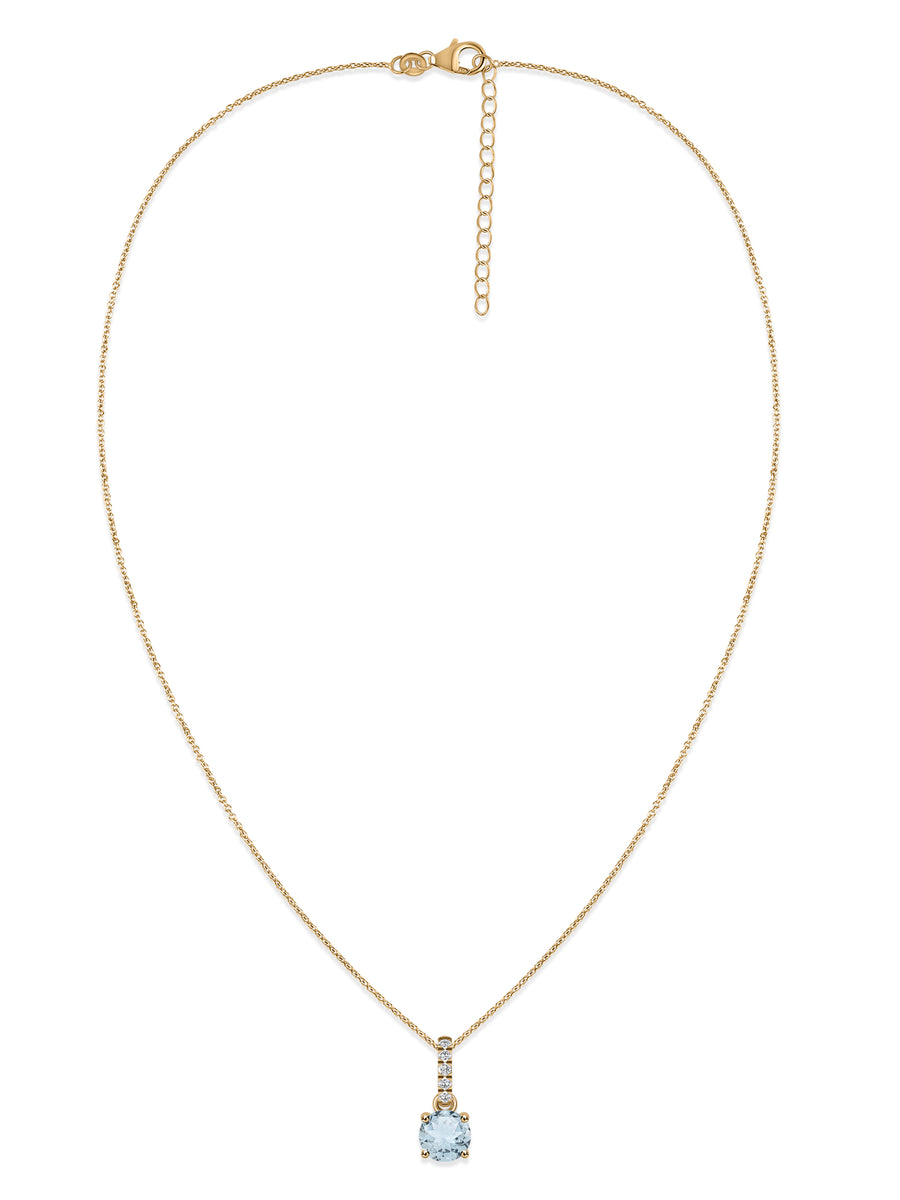 Celestial Glow Sky Blue Topaz Silver Pendant