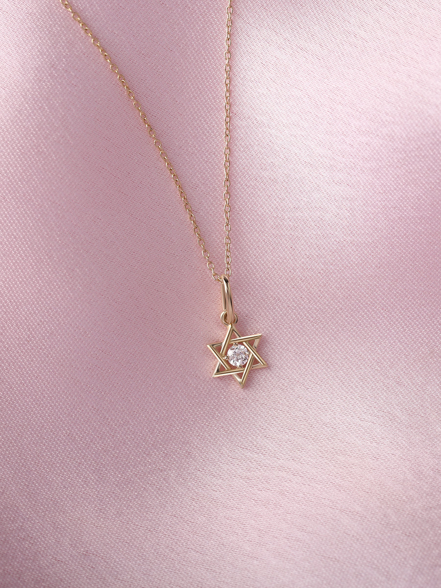 Sacred Star Lab Grown Diamond Gold Pendant