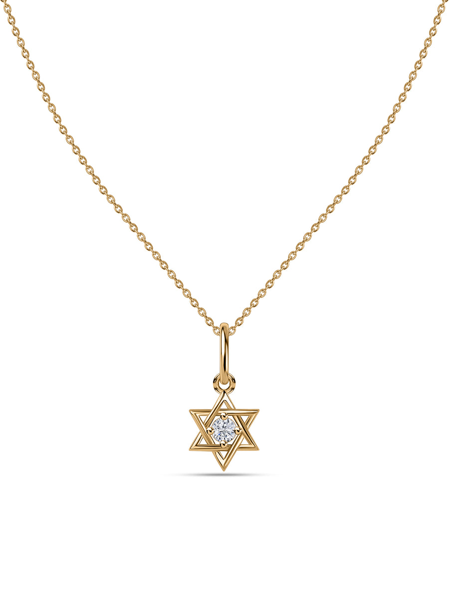 Sacred Star Lab Grown Diamond Gold Pendant