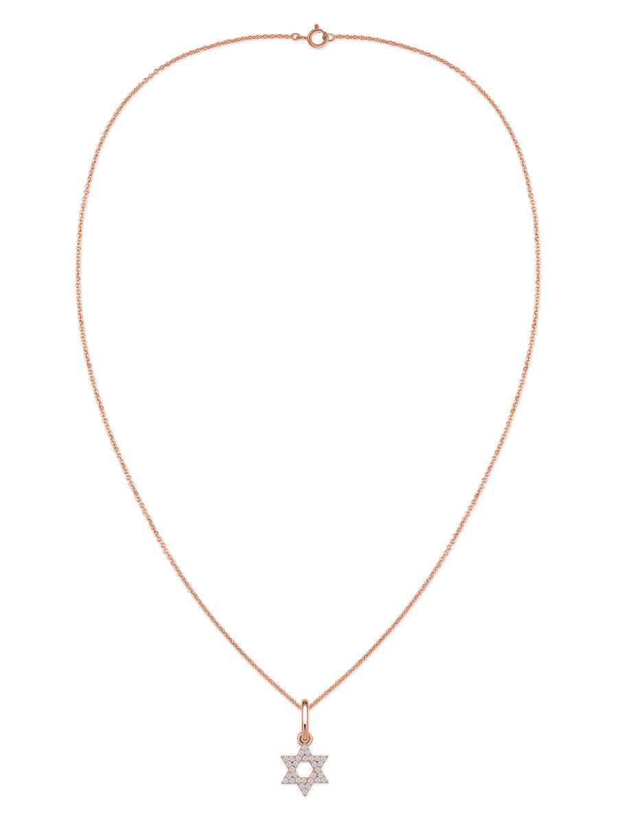 Divine Radiance Lab Grown Diamond Gold Star Pendant