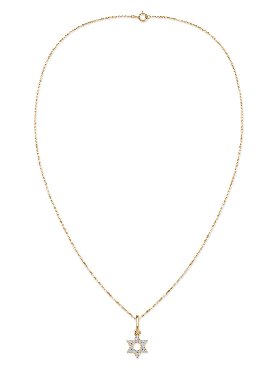 Divine Radiance Lab Grown Diamond Gold Star Pendant