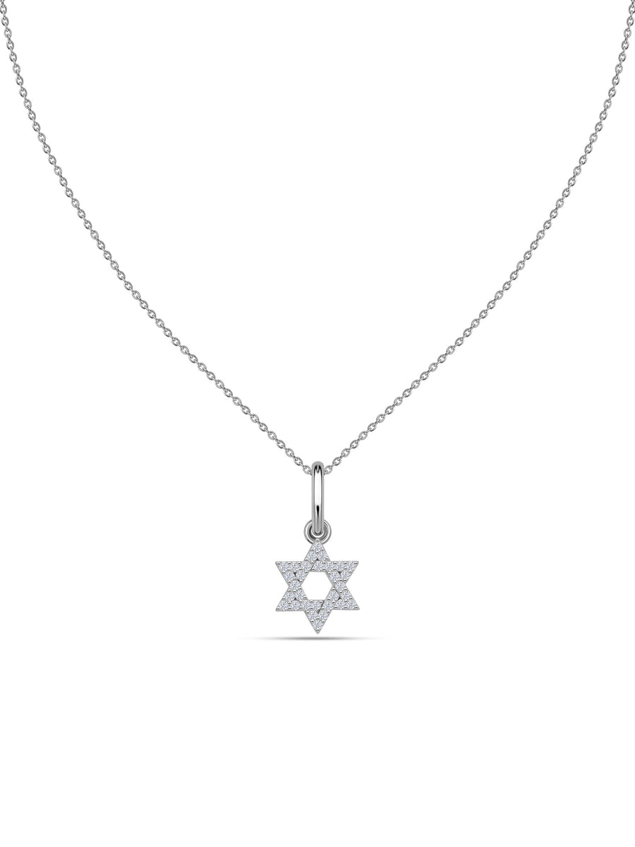 Divine Radiance Lab Grown Diamond Gold Star Pendant