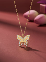 Papillon Lab Grown Diamond Butterfly Pendant With Chain
