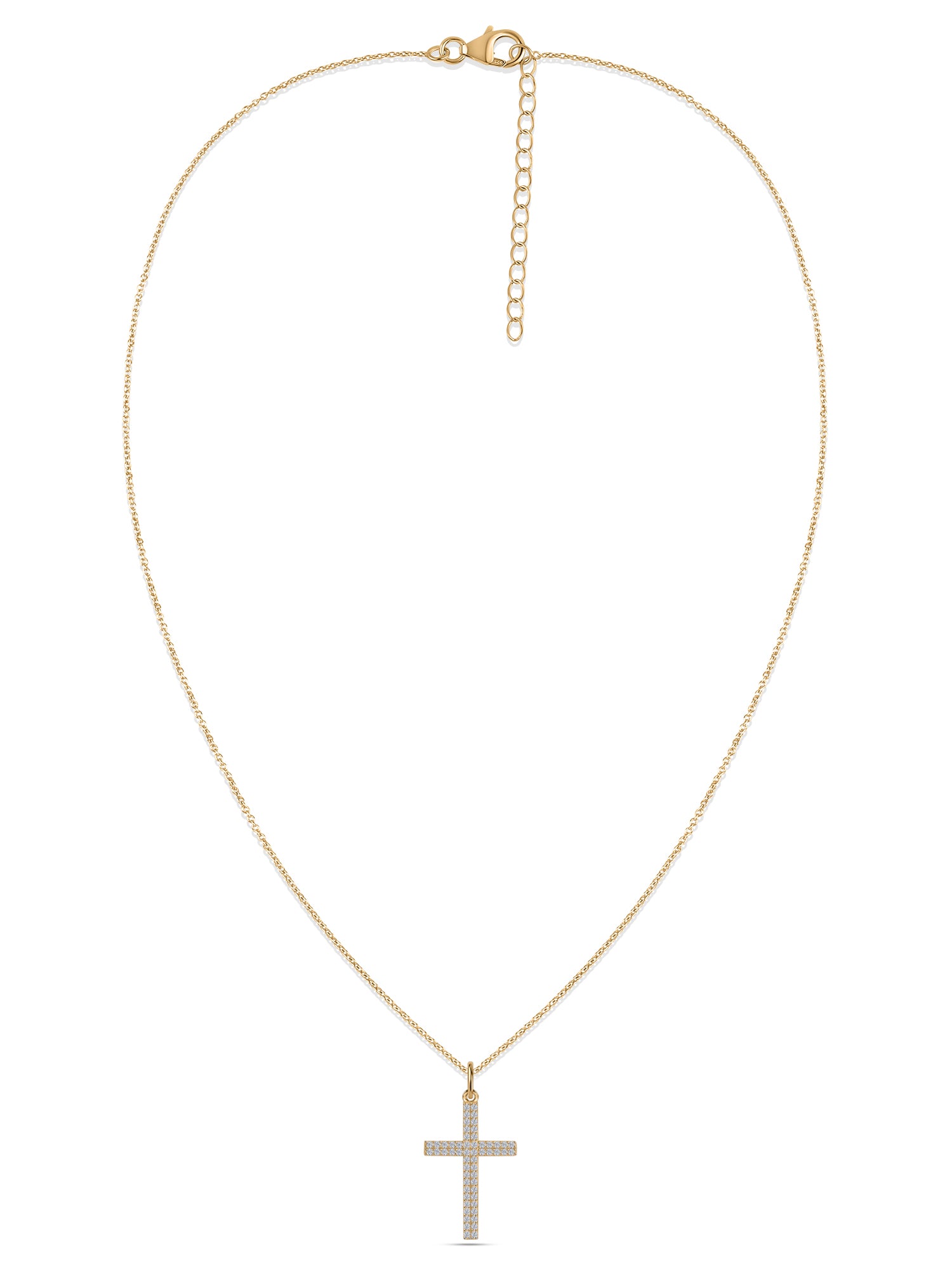 Eternal Grace Lab Grown Diamond Gold Cross Pendant