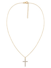 Eternal Grace Lab Grown Diamond Gold Cross Pendant