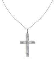 Eternal Grace Lab Grown Diamond Gold Cross Pendant