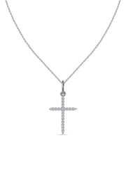 Sacred Light Lab Grown Diamond Gold Cross Pendant