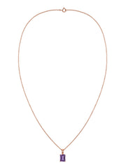 Elegant Natural Amethyst Gold Necklace