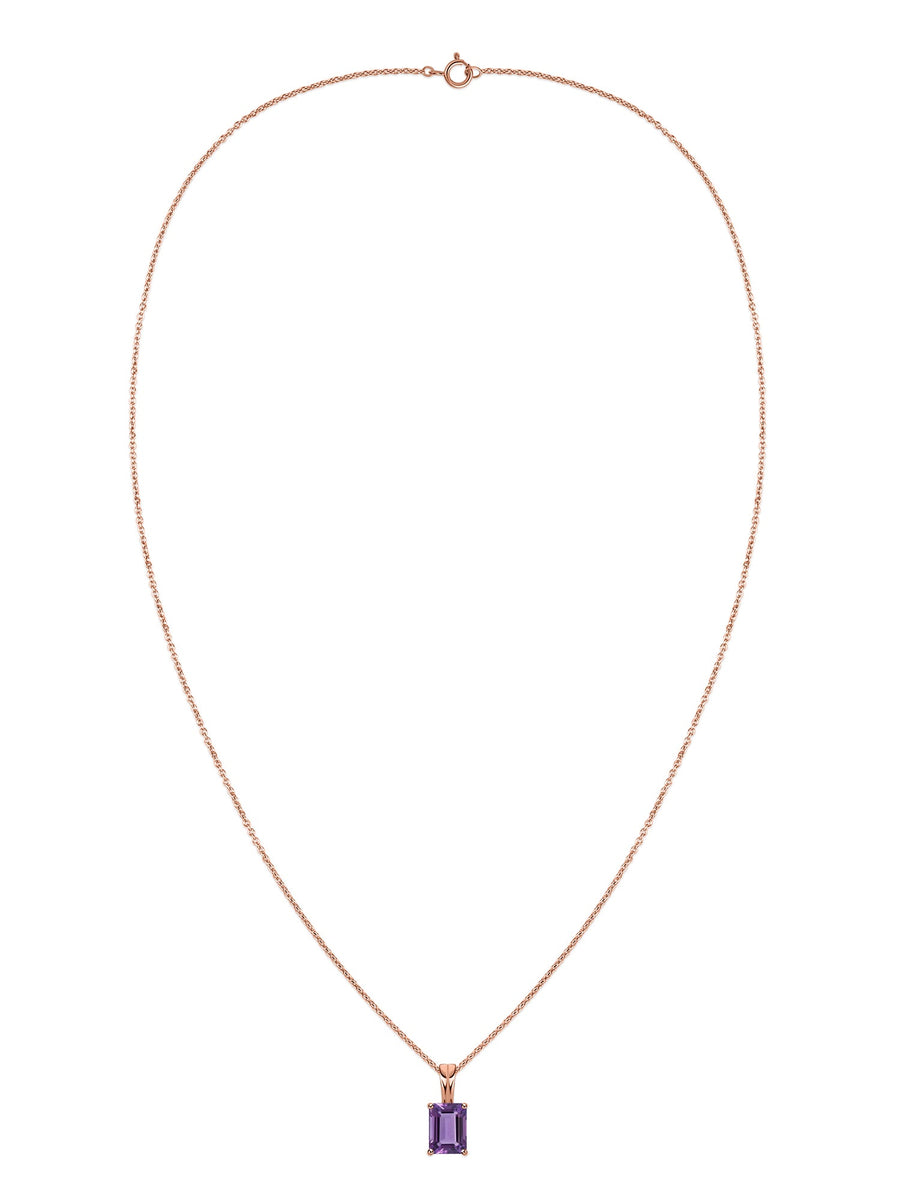 Elegant Natural Amethyst Gold Necklace