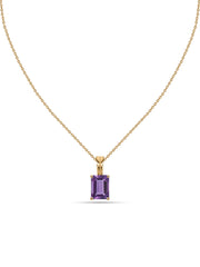 Elegant Natural Amethyst Gold Necklace