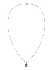 Elegant Natural Amethyst Gold Necklace