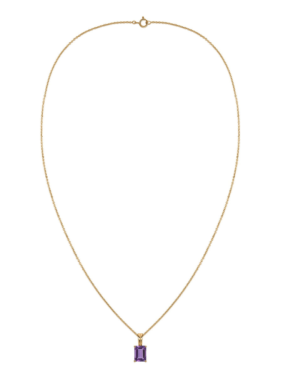 Elegant Natural Amethyst Gold Necklace