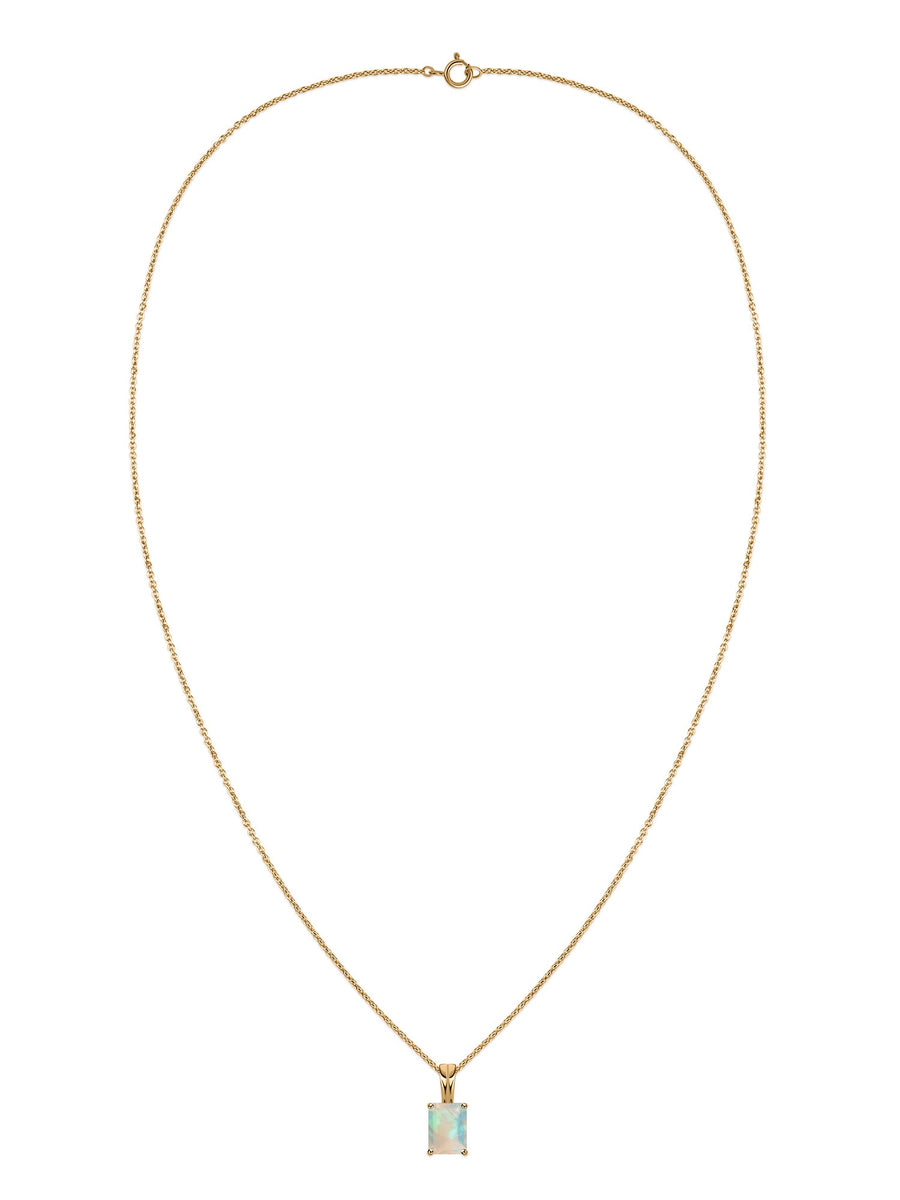 Elegant Ethiopian Opal Gold Necklace