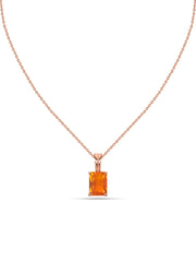 Elegant Natural Fire Opal Gold Necklace