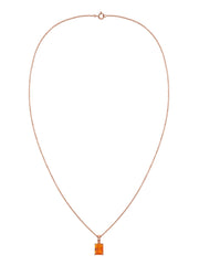 Elegant Natural Fire Opal Gold Necklace