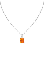 Elegant Natural Fire Opal Gold Necklace