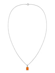 Elegant Natural Fire Opal Gold Necklace